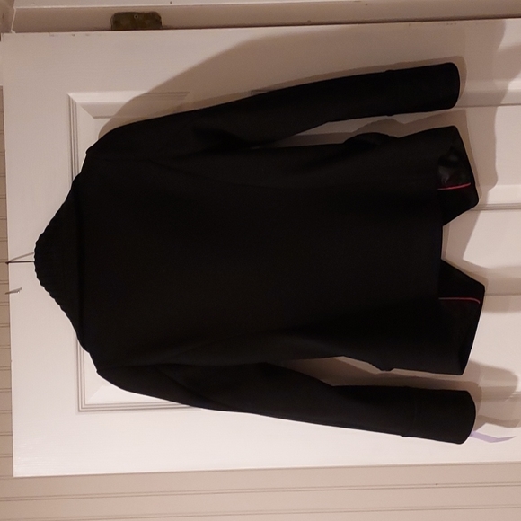 Women's Size 0 Trina Turk Fine Lambswool Blend Double Breasted Pea Coat Black - Picture 5 of 15